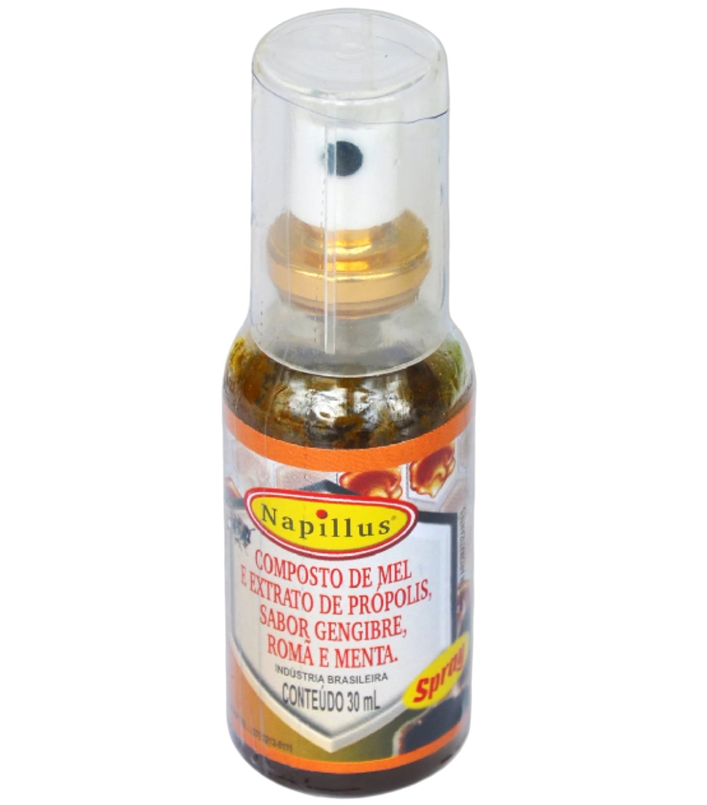 MEL DE NAPILLUS, ROMÃ, GENGIBRE, PRÓPOLIS E SPRAY DE HORTELÃ
