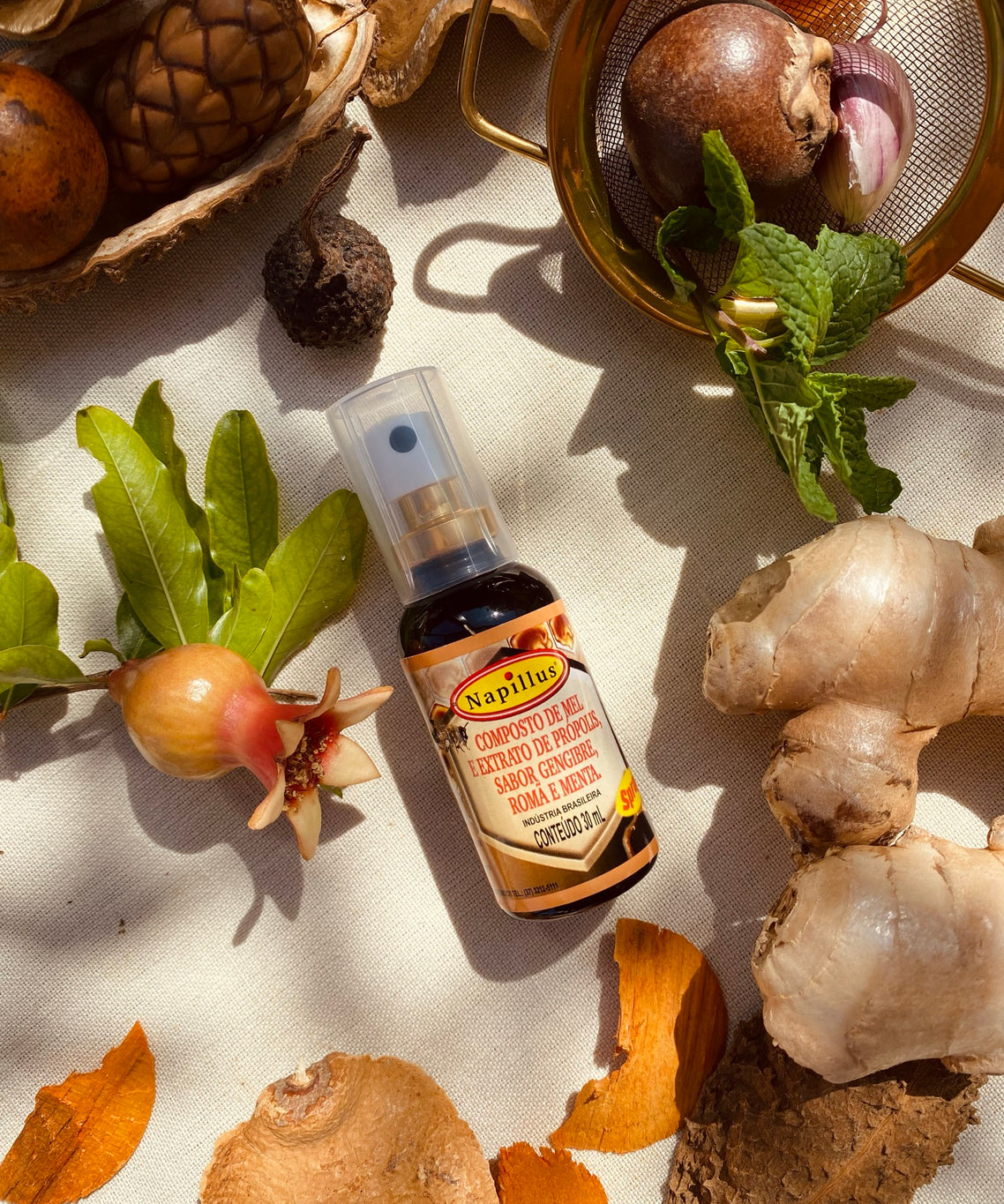 Napillus Honey, Pomegranate, Ginger, Propolis and Mint Spray