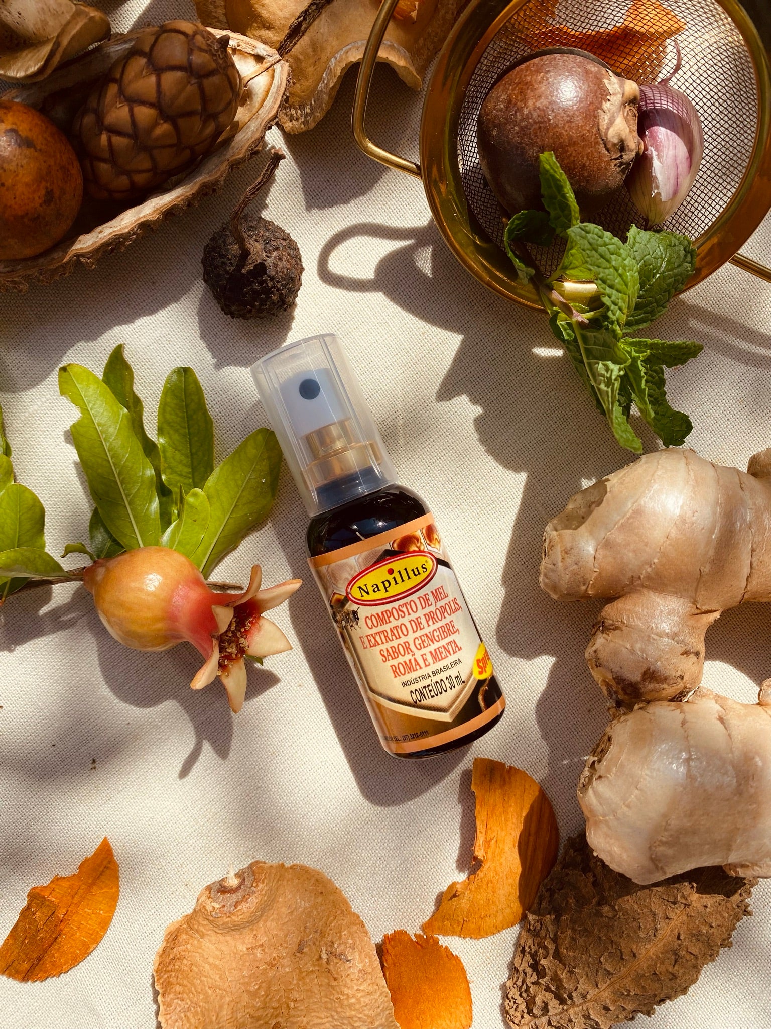 Napillus Honey, Pomegranate, Ginger, Propolis and Mint Spray