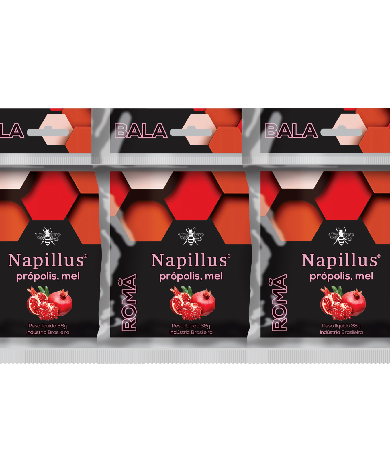 Napillus Pomegranate, Honey & Propolis Lozenges – 3 Pack (30 Lozenges Total)