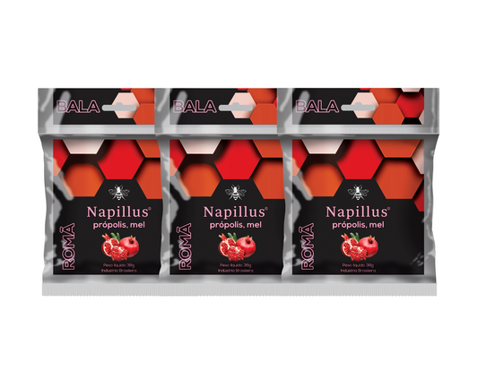 Napillus Pomegranate, Honey & Propolis Lozenges – 3 Pack (30 Lozenges Total)