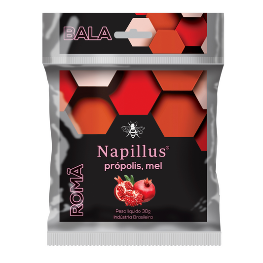 GOTAS DE ROMÃ DE NAPILLUS, MEL E PRÓPOLIS